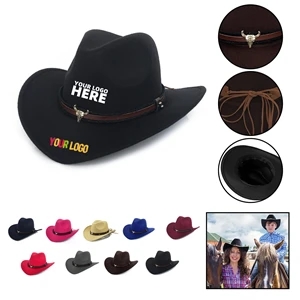 Adjustable Felt Western Cowboy Hat