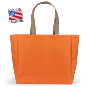 Structured Tote in Colored Canvas