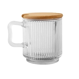 Iridescent Glass Coffee Mug With Lid