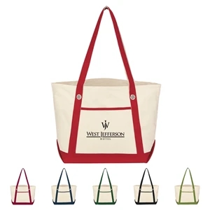 Medium Cotton Canvas Sailing Tote Bag