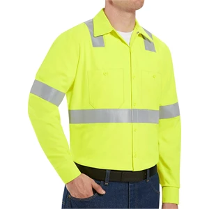 Red Kap High Visibility Work Shirt Tall Sizes