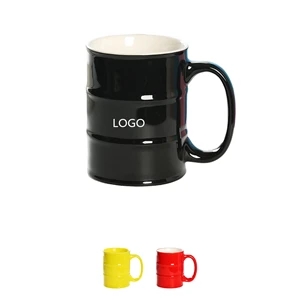 15 Oz Ceramic C-Handle Mug Oil Drum Shape