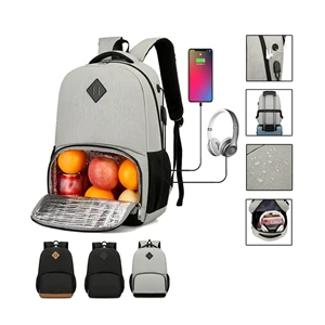 Insulated Cooler Work Laptop Backpacks With Usb Charging