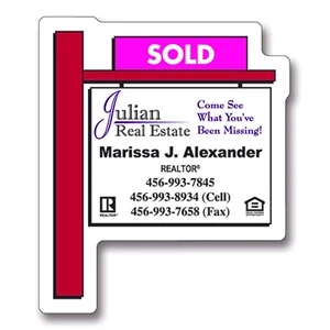 Magnet - Real Estate Sold Sign Shape (2.25x2.75)