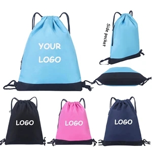 Custom Logo Sports Drawstring Backpack