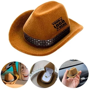 Jewelry Display Storage Cowboy Hat Shaped Ring Box