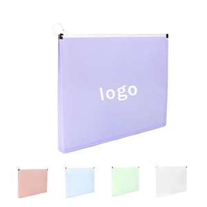 A4 Waterproof Clear Zipper Stationery File Bag