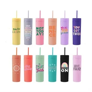 16 oz. Plastic Tumbler with Straw