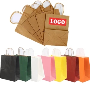 Kraft Paper Gift Bags For Business Shopping Storage