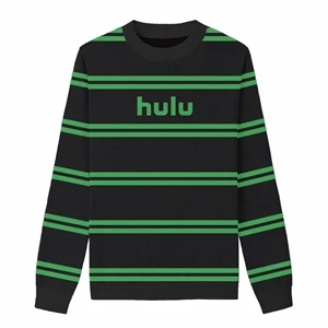 Custom Cotton Blend Jacquard Striped Logo Sweater