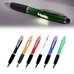 Logo Light Up Ballpoint Pen with Stylus