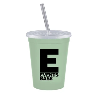 16 oz. Stadium Cup with Lid & Straw