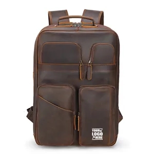 Vintage Leather Laptop Backpack