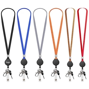 Custom Logo Retractable Lanyard Badge Reel Combo