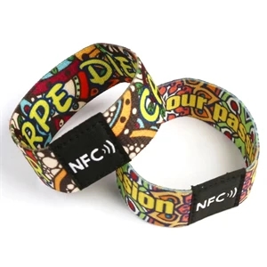 iTAGL Smart NFC Digital Business 3/4" Event Fabric Wristband