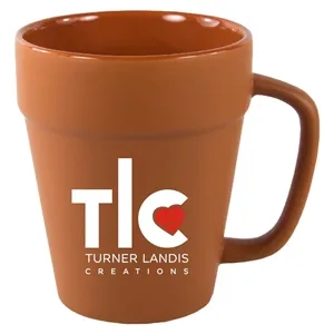 14 Ounce Terra Cotta Handled Flower Pot Mug