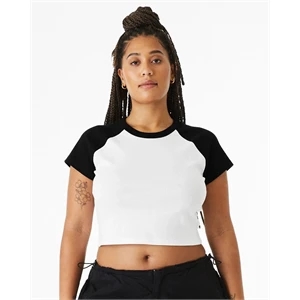 BELLA + CANVAS Women's Micro Rib Raglan Baby Tee