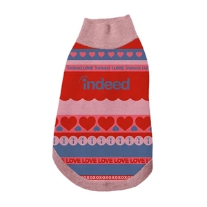 Custom Jacquard Cotton Blend Valentine's Day Pet Sweater