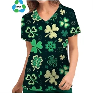 Women's rPET Recycled Polyester Performance V-neck T-Shirt