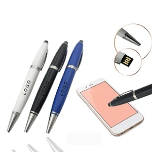 Versatile Portable USB Flash Drive Metal Pen Stylus - 64MB