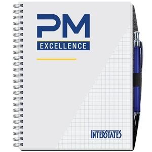 6 1/2" x 8 1/2" Gloss Cover Journal with Pen
