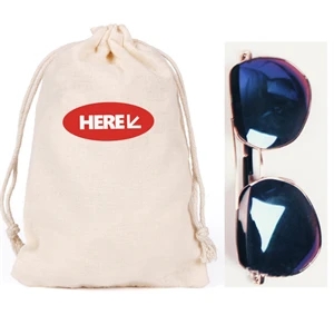 Cotton Pouch Small Cloth Gift  Sachet Bag Double Drawstring