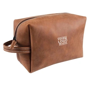 Premium Leather Toiletry Bag