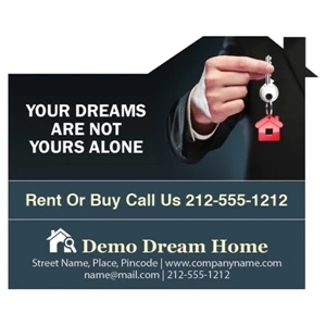 Promotional 4.75x3.87 House Shape Real Estate Magnet 20 Mil