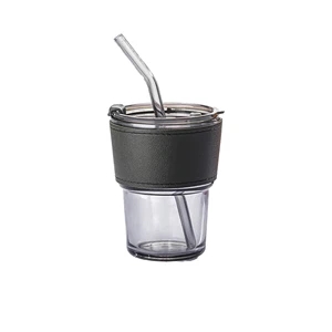 Glass Water Cups With Lid And Straw