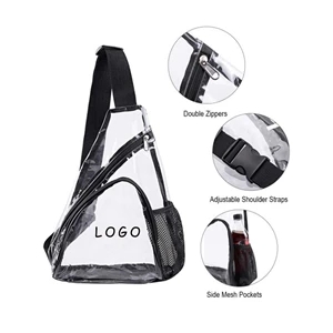 PVC Transparent Fashion One Shoulder Cross Body Chest Bag