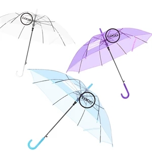 Custom Logo Auto Open Clear Umbrella