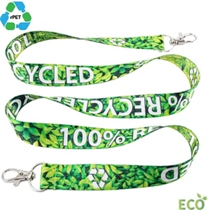 Eco-friendly Dye-Sublimated RPET Double Ended Lanyard