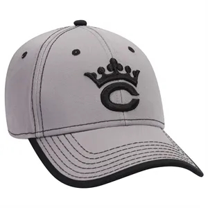 Cotton Twill/Contrast Stitching Trim Visor 6 Panel Cap