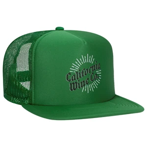 Polyester Foam/Round Visor "SNAP" 5 Panel Mesh Back Hat