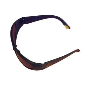 Wraparound Sunglasses With Wide Arm, Black Frame, And Ultra Violent Lens