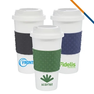 Custom Logo Sculpon Plastic Tumbler - 18 OZ.