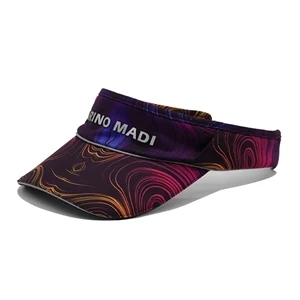 Sublimation Poly Twill Sun Visor Sandwich Bill Hook & Loop