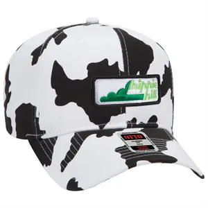 Cow Pattern Cotton Blend Twill 6 Panel Baseball Cap