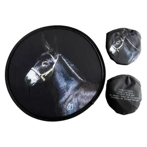 Round Nylon Foldable Flyer Fan with Pouch 10"