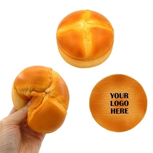 Custom Logo Cute Bread Shaped Stress Reliever Squeeze Toy