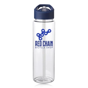 Custom Logo 24 oz. Borneo Plastic Water Bottle with Carrying Handle