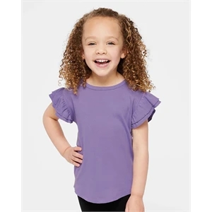 Rabbit Skins Toddler Flutter Sleeve Tee
