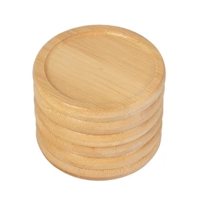 Round Beech Wooden Cup Coasters