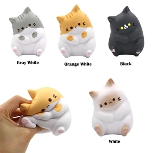Custom Logo Cute Small Cats Stress Reliever Squeeze Toy