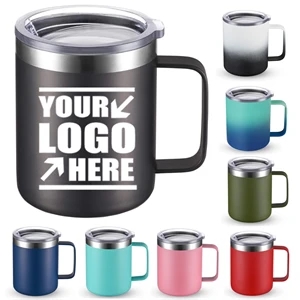 12 oz.Custom Double Wall Vacuum Insulated Coffee Mug