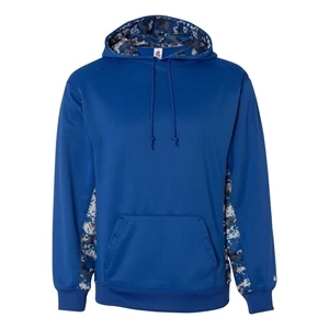 Badger Digital Camo Colorblock Performance Fleece Hooded ...