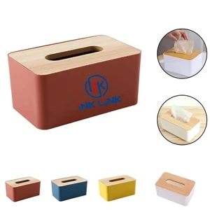 Wooden Rectangular Tissue Box Holder