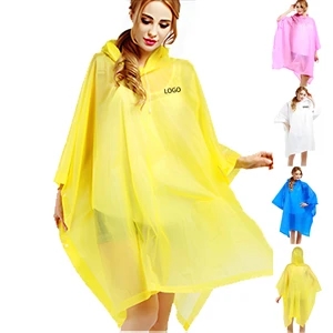 Hooded Rain Poncho Waterproof Raincoat Jacket