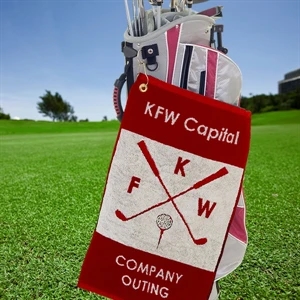 Custom WOVEN Golf Towel (16"x 19"), Made in USA