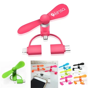 Electric Portable Phone Fan - iPhone, Micro USB and Type